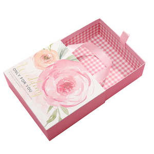 Eco Luxury Pink Sliding Drawer Box Printed Tissue <b>Paper</b> Insert Packaging with Embossing Matt Lamination UV Coating - Product Image 4