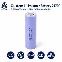 Baterai Li-ion Isi Ulang Custom 21700 4000mAh 3.7V dengan Konektor JST untuk Lampu Camping Navigasi GPS Grosir