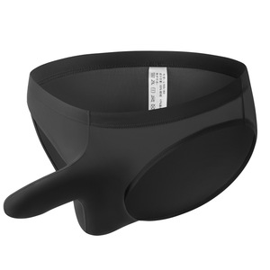 Calzoncillos bóxer clásicos <span class=keywords><strong>de</strong></span> seda helada transpirables <span class=keywords><strong>de</strong></span> secado rápido para hombre <span class=keywords><strong>con</strong></span> diseño <span class=keywords><strong>de</strong></span> <span class=keywords><strong>nariz</strong></span> <span class=keywords><strong>de</strong></span> <span class=keywords><strong>elefante</strong></span>, cintura media, <span class=keywords><strong>con</strong></span> logo y bolsillo separado en la cintura. - Product Image 5