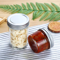 Bocaux en verre pour conserves, bocaux à caviar, bocaux Mason, bouteilles en verre pour sauces piquantes et confitures avec couvercle en fer blanc frisé – Vente en gros
