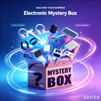 Cadeau de Noël excitant : Boîte mystère avancée et chanceuse avec montre connectée, gadgets téléphoniques et haut-parleur inclus