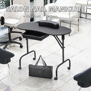 Table de manucure moderne en métal pour salon - Mobilier - Product Image 2