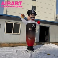 Ballon gonflable de bienvenue de garçon de danseur d'air de mascotte de chef d'activité de publicité de restaurant de magasin