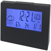 Écran numérique LCD Transparent température humidité Station météo Snooze Table réveil