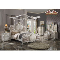 Longhao Möbel Luxuriöses Antikes Design Schlafzimmer-Sets mit Stauraum Nachttisch