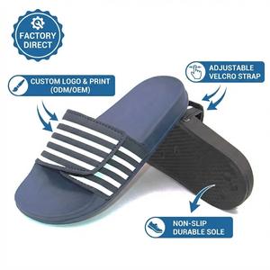 Custom PVC EVA <b>Slides</b> Comfortable Soft Sole <b>Slide</b> Sandals For Men Women Bulk Stripe Printing Beach Sliders OEM ODM - Product Image 1