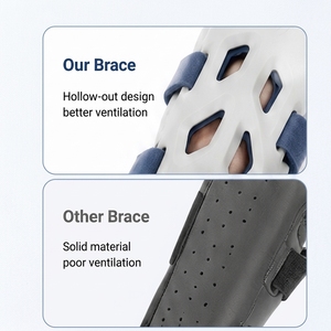 Starre Handgelenk-Orthese, Handflächenfraktur-Bandage, Fingerpositionierungsschiene mit fünf verstellbaren Riemen zur Rehabilitation und Korrektur - Product Image 3