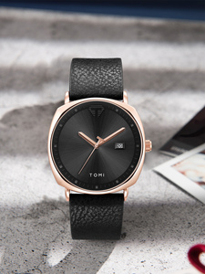 นาฬิกาควอตซ์ <span class=keywords><strong>TOMI</strong></span> T044 รุ่นใหม่มาแรง ดีไซน์หน้าปัดสี่เหลี่ยม สายหนัง สำหรับธุรกิจ ขายส่ง นาฬิกาข้อมือผู้ชาย - Product Image 2