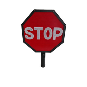 Panneaux de signalisation du fabricant : Panneau Stop Rouge, Panneau Slow Jaune avec Batterie Rechargeable - Product Image 1