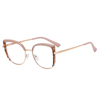 Monture de lunettes ultra légère TR90, coloris contrastés, style œil de chat, montures optiques tendance 96021-4