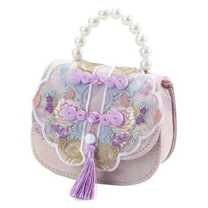 Portamonete per Bambine con Ricami Antichi, Manico in Perle, Elegante <span class=keywords><strong>Portafoglio</strong></span> da Principessa - Product Image 5