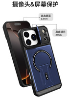 Support Magnétique Mobile Téléphone Cas Armure Antichoc PC + TPU Couverture pour Xiaomi Poco C71 X7 Pro X6 M6 Plus