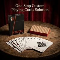 Jeu de cartes à jouer personnalisées en PVC imperméable, 52 cartes, durables, fabriquées par un fabricant, avec pellicule noire, pas cher, pour adultes, avec autocollants