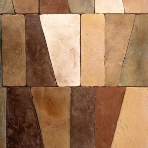 Chất lượng cao tùy chỉnh đặc biệt làm bằng tay màu hồng nâu <span class=keywords><strong>Matte</strong></span> bề mặt gạch không đồng đều cho phòng tắm vòi sen Tường gạch - Product Image 4