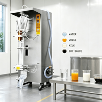 Machine automatique de remplissage et de scellage de sachets liquides pour jus en sachets plastiques, haute productivité, utilisation simple
