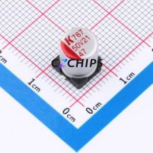 Condensateur solide SMD A767KN476M1HLAE029, D8xL10mm (Capacité : 47uF) (Précision : 20%) Tension nominale : 50V - Product Image 1