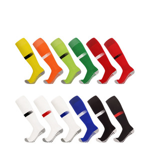 Nouveautés 2026 Chaussettes antidérapantes montantes en tissu polyester-coton pour le jogging et les activités <span class=keywords><strong>de</strong></span> plein air, couleur orange, pour le football, cadeau pour homme, articles en gros - Product Image 1