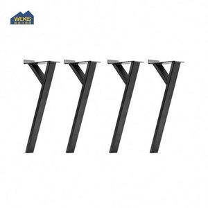 Mid Century Modern Black Iron Coffee <b>Table</b> <b>Legs</b> Powder Coating Dining Outdoor Living Room Hotel Bedroom - Product Image 2