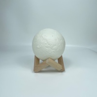 Veilleuse LED Globe Lune Pleine Moderne à Brancher, 16 Couleurs RVB Changeantes, Impression 3D Personnalisée DIY, Tactile Intelligente pour Chambre à Coucher