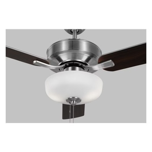 Ventilateur de plafond à LED de 48 pouces avec interrupteur d'inversion manuel à moteur à courant continu à fermeture à glissière à 3 vitesses pour chambres à coucher - Product Image 4