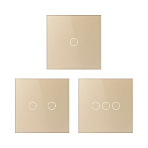 1/2/3Gang Crystal Tempered Glass Bảng Điều Chỉnh Chuyển 220V EU/UK Cảm Ứng Chuyển Đổi Ánh Sáng Nút Cảm Biến Chỉ Báo Led Không Dây Trung Tính Cần Thiết - Product Image 6