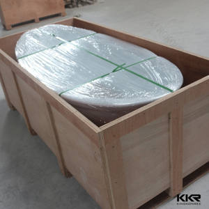 <span class=keywords><strong>Baignoire</strong></span> ovale autoportante moderne et élégante en surface solide, style hôtelier, avec fonction de trempage, pour usage domestique - Product Image 6