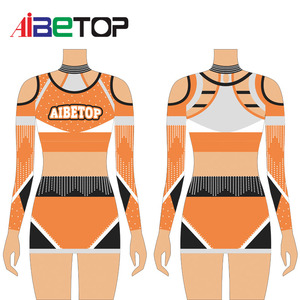 Trường Trung Học Tùy Chỉnh Mỹ Tất Cả Các Ngôi Sao Cạnh Tranh Màu Đen Và Màu Hồng Dài Tay Áo Cổ Vũ Đồng Phục Đồng Phục Cổ Vũ - Product Image 6