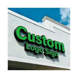 Enseigne lumineuse LED 3D pour devanture de magasin, enseigne lumineuse LED personnalisée pour entreprise, logo d'entreprise, enseigne LED pour entreprise - Product Image 2