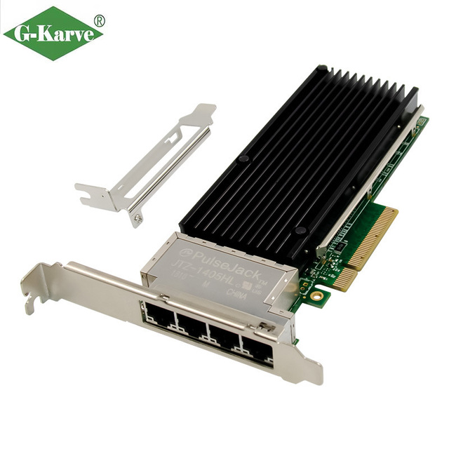 ST7223 Internal PCI X8 X710-T4 4-port/RJ45 1Gbps Aggregated Wired Server Network Card for AI Training, Big Data & Cloud Storage