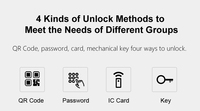 Serrure de porte intelligente sans fil pour hôtel en libre-service, avec code QR