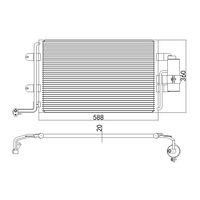 Condensateur de système de climatisation automobile de rechange pour AUDI A3 2001- SEAT LEON/TOLEDO II 96-2005 SKODA OCTAVIA 96-05