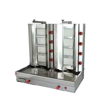 Machine à kebab au gaz en acier inoxydable à trois/quatre/cinq têtes, gril à shawarma automatique, écologique, pour restaurants et hôtels modernes