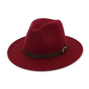 Chapeau Fedora Vintage X3025 Unisexe en Laine avec Décoration Corde et Boucle de Ceinture – Chapeau Formel pour Femme - Product Image 2