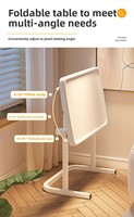 Style moderne Bureau simple Table d'appoint pliable pour canapé Bureau Salon Table de chevet extensible Métal Plastique Utilisation pour ordinateur portable