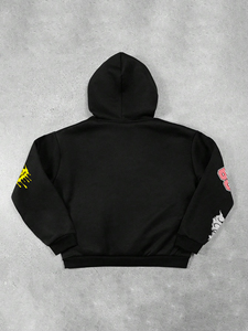 Felpa con Cappuccio Oversize da <span class=keywords><strong>Uomo</strong></span> Nera Autunnale Streetwear <span class=keywords><strong>Abbigliamento</strong></span> Maschile all'Ingrosso Personalizzabile con Logo DTG <span class=keywords><strong>Felpe</strong></span> Casual per <span class=keywords><strong>Uomo</strong></span> - Product Image 2