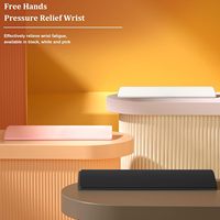 Repose-poignets pour clavier Akko Anime en mousse à mémoire de forme, support rembourré doux, prévient les douleurs au poignet, pour la frappe continue et le jeu (noir 390x70x19mm)