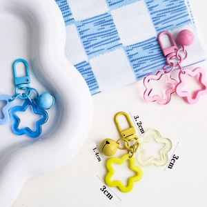 Promotion : Porte-clés Mini Clochette Étoile en Gelée Mignonne, Breloque Pentagramme en Acrylique Couleur Bonbon Fantaisie Kawaii, Accessoires de Porte-clés - Product Image 2