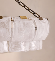 Lustre créatif en fer forgé, luminaire moderne pour plafond avec finition dorée, LED à intensité variable, lumière blanc chaud pour salon