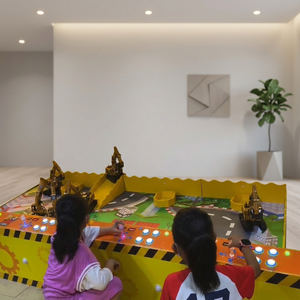 Indoor shopping mall children's remote control excavator <b>puzzle</b> game educational toy store equipment 4-person excavator - Product Image 3