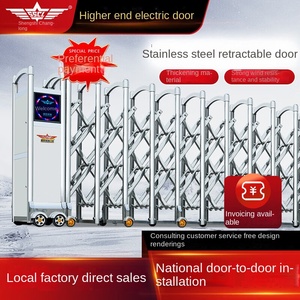 ประตูเหล็กสแตนเลสแบบเลื่อนอัตโนมัติไร้ราง ยี่ห้อ Shengshichanglong สำหรับโรงแรม - Product Image 6