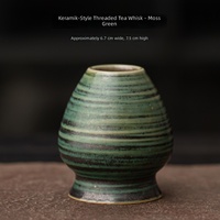Support à fouet en céramique texturée ESTICK pour préparation et rangement du thé japonais