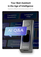 Enregistreur vocal intelligent IA CES 2025 sans fil avec ChatGPT pour microphone professionnel, transcription automatique MP3 et traitement rapide des données