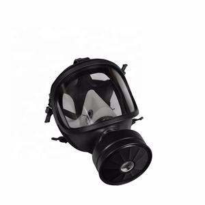 Masker Gas wajah penuh keselamatan, dengan Filter ganda masker tabung Respirator untuk Gas uap bahan kimia semprot pengecatan Gerinda debu - Product Image 4
