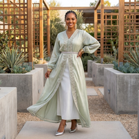 Ensemble Abaya pour femmes musulmanes, élégant et luxueux, robes de soirée, vêtements ethniques traditionnels d'automne