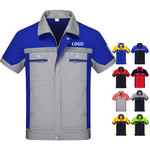 Großhandel Herren Kurzarm-Mechaniker-Arbeitshemd Industrielle Sicherheits-Warnschutzkleidung Reflektierend mit Verdecktem Reißverschluss und Individuellem Logo - Product Image 3