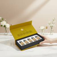 Boîte d'emballage de luxe personnalisée en carton pour flacon d'ampoule de peptides, fermeture magnétique, impression quadricolore, dorure à chaud, pelliculage mat/brillant