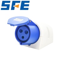 Prise industrielle encastrée SFE SFN-123 IEC60309 32A 3 pôles 2P+E IP44 6h 220-240V Norme européenne Prise industrielle étanche