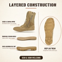 Bottes tactiques KMS OEM en gros, populaires, originales, hautes, résistantes, durables, bottes tactiques de jungle pour hommes