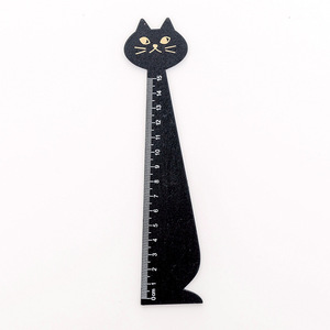 Righello in legno retrò creativo eco-friendly carino <span class=keywords><strong>gatto</strong></span> <span class=keywords><strong>disegno</strong></span> dritto forniture per studio realizzate con materiale cartaceo