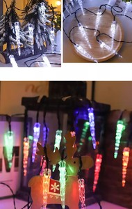 Takenoken LED icicicle chuỗi đèn không thấm nước ngoài trời vui vẻ giáng sinh kỳ nghỉ vườn sân vườn trang trí cổ tích Vòng Hoa - Product Image 4